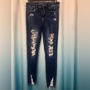 American Eagle “ne(x)t level stretch” ripped skinny jeans. size 12 LONG